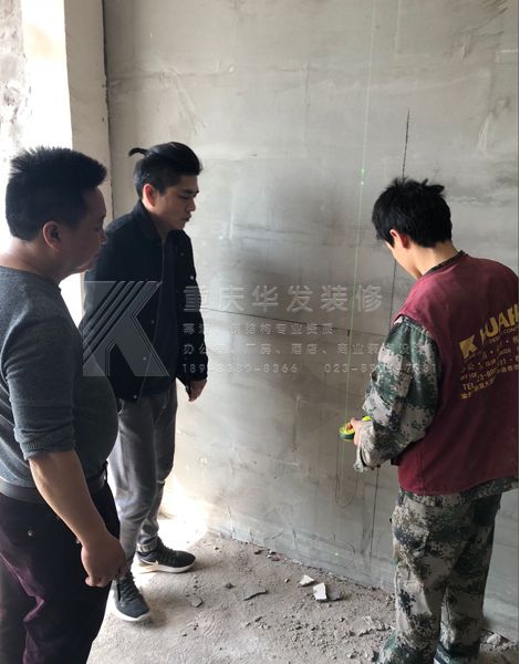 岳池酒店裝修施工現(xiàn)場放線工程