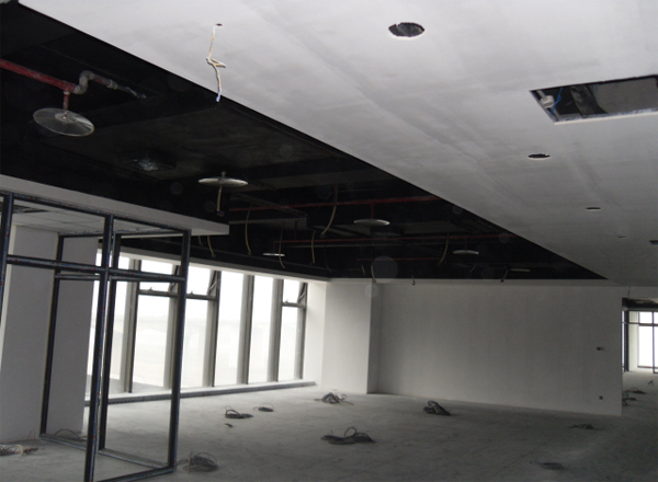 辦公室裝修施工現(xiàn)場實景圖