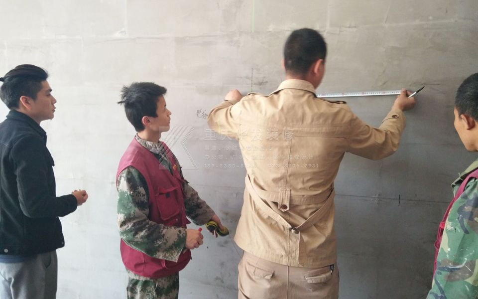 岳池酒店裝修施工現(xiàn)場放線工程